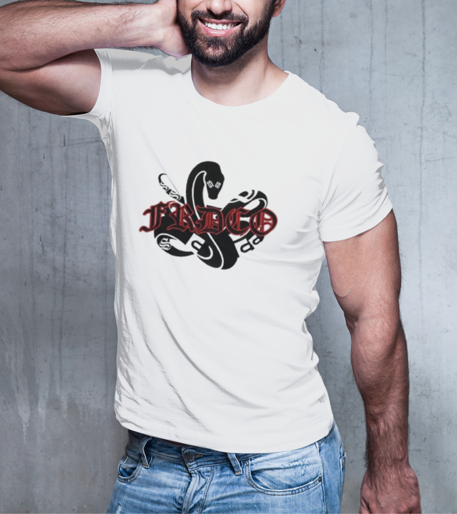 FRDCO Endless Stone Wash Embroidery Snake T-Shirt