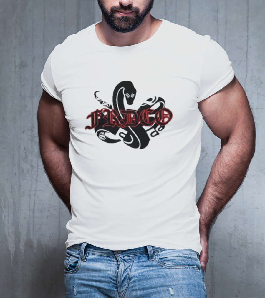 FRDCO Endless Stone Wash Embroidery Snake T-Shirt