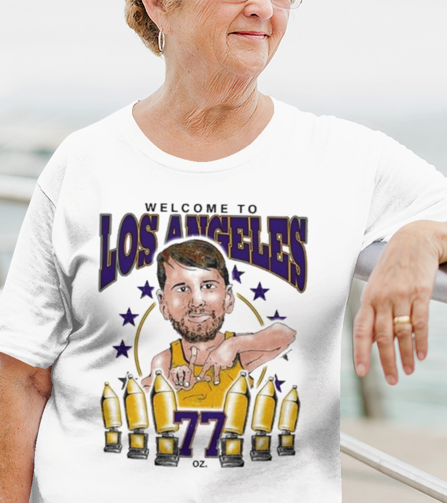 Los Angeles 77 Basketball Stars And Bottles T-Shirt