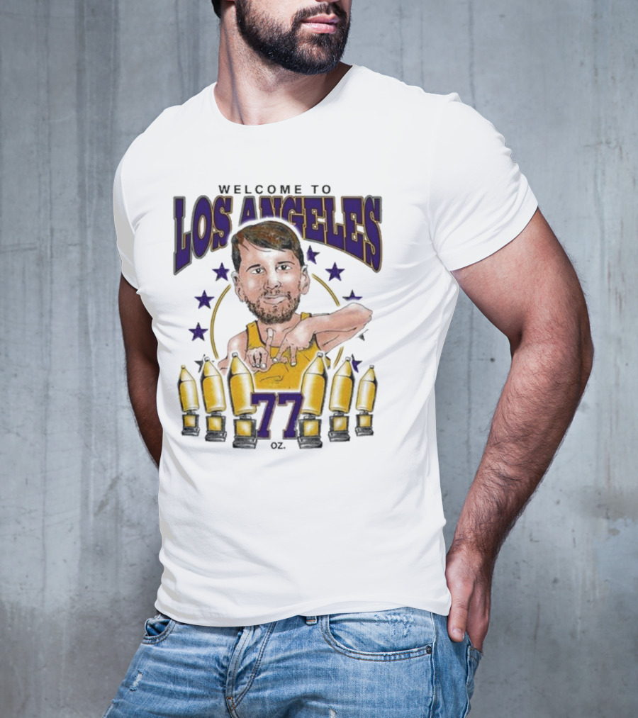 Los Angeles 77 Basketball Stars And Bottles T-Shirt