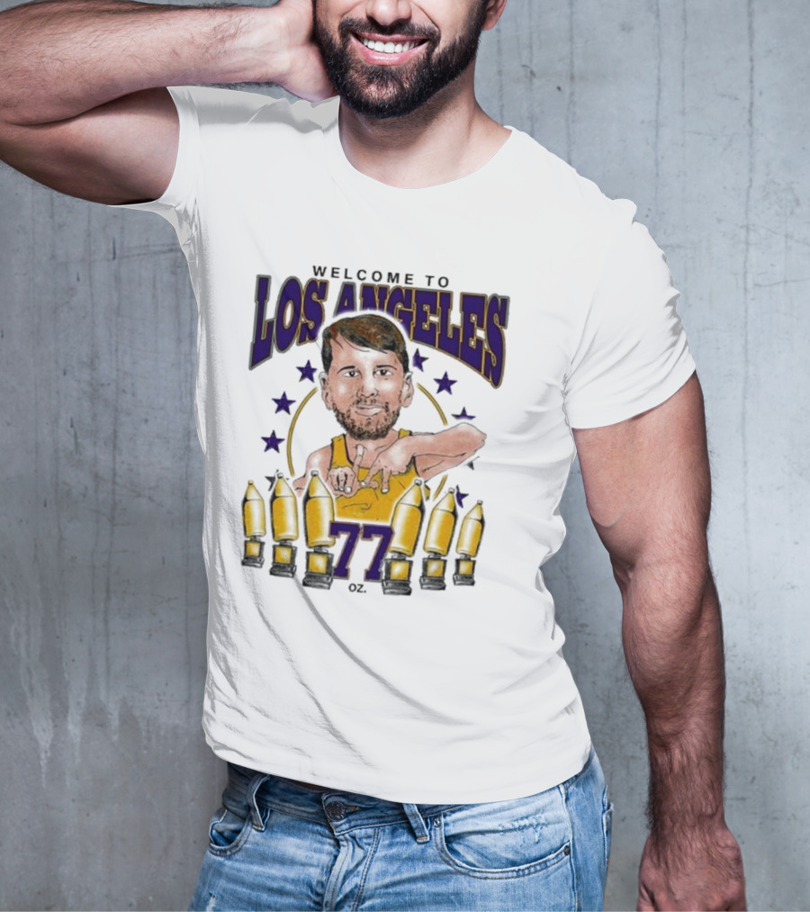 Los Angeles 77 Basketball Stars And Bottles T-Shirt