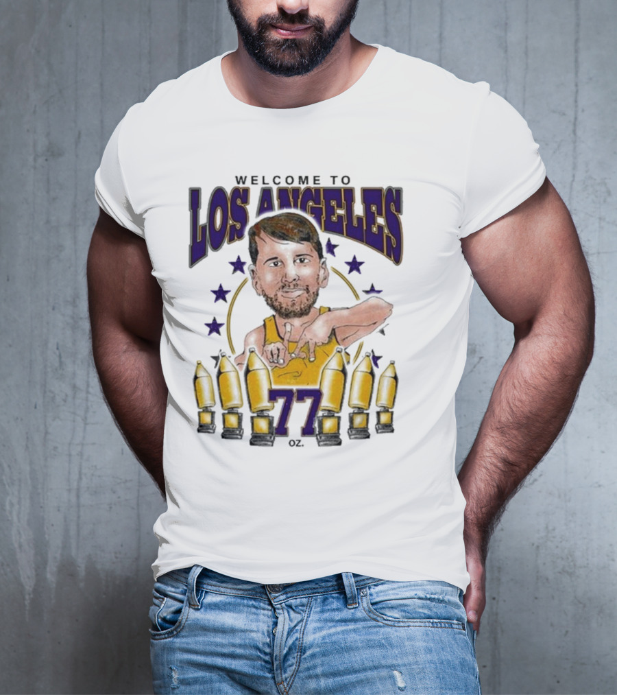 Los Angeles 77 Basketball Stars And Bottles T-Shirt