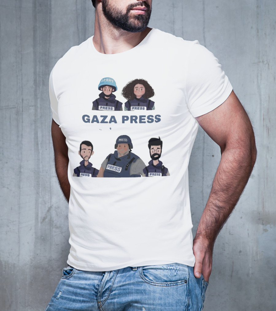 Gaza Press Heroes Cartoon Characters PRESS T-Shirt