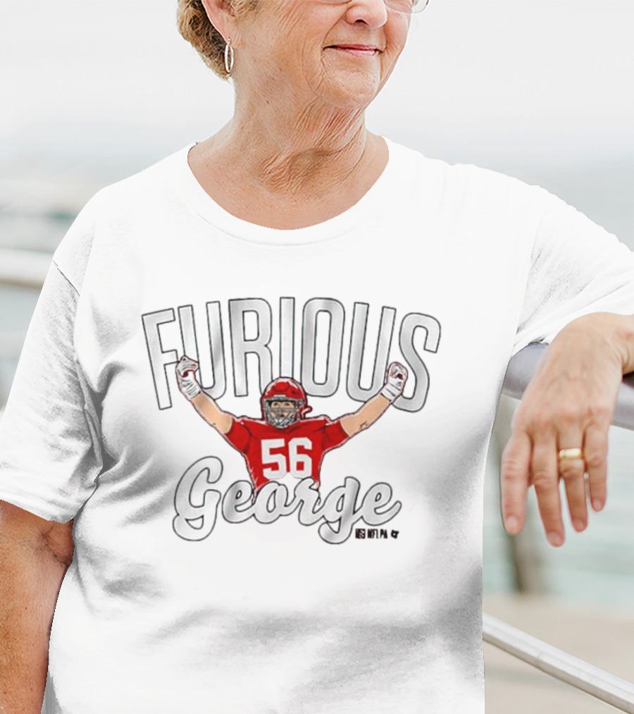 Furious George 56 Kansas City Chiefs NFL George Karlaftis T-Shirt