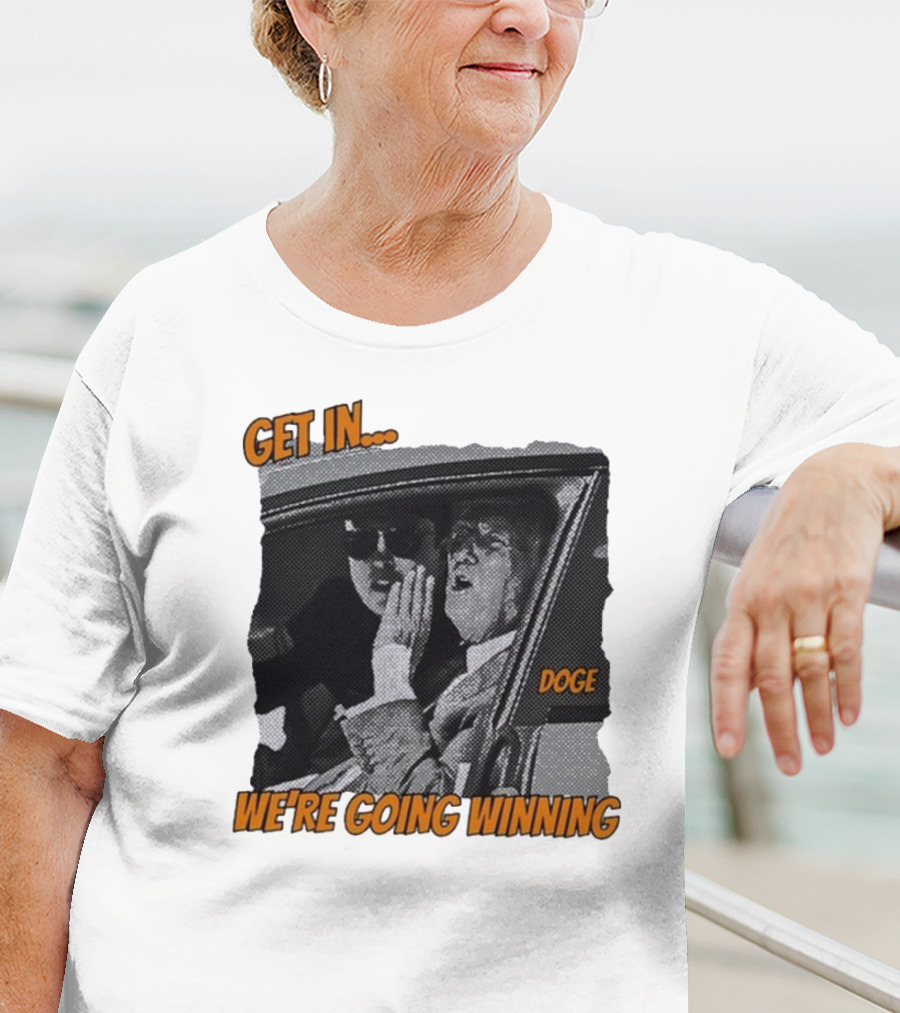 Get In We're Going Winning Doge Car Ride Retro Style T-Shirt
