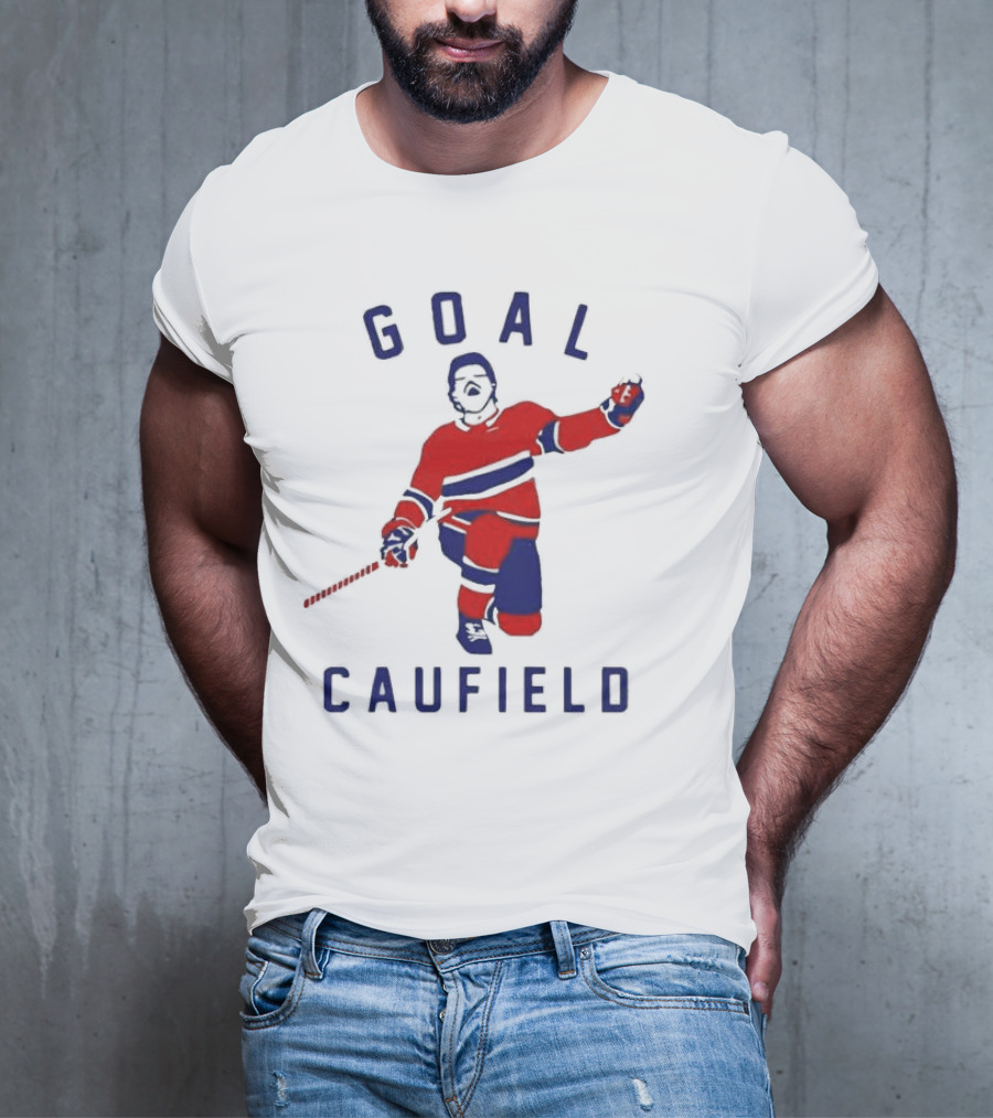 Goal Caufield Hockey Player Celebration T-Shirt