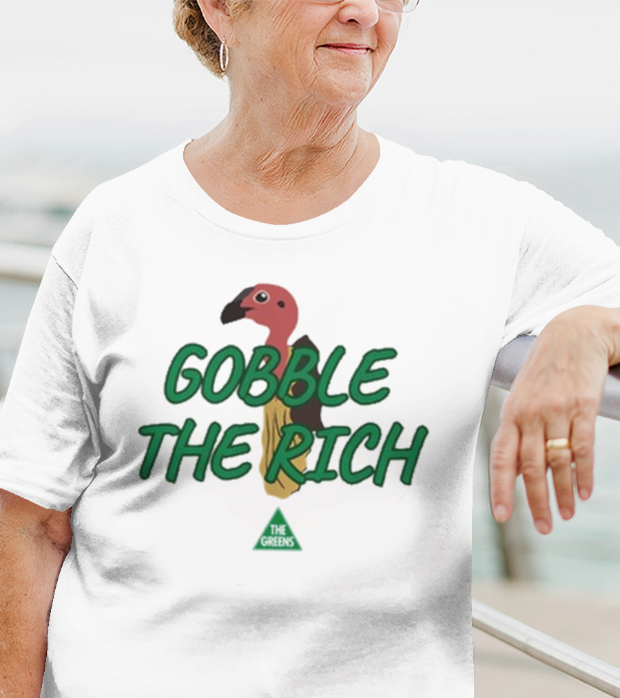 Gobble The Rich Vulture Illustration T-Shirt